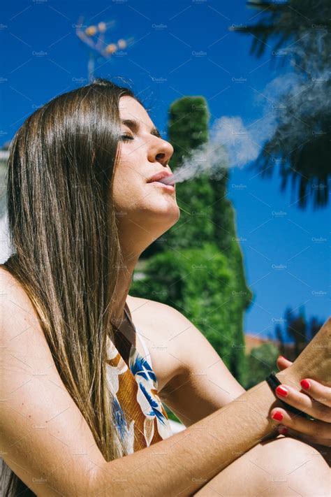 Beautiful Woman Smoking Featuring Beautiful Woman And Smoke Health