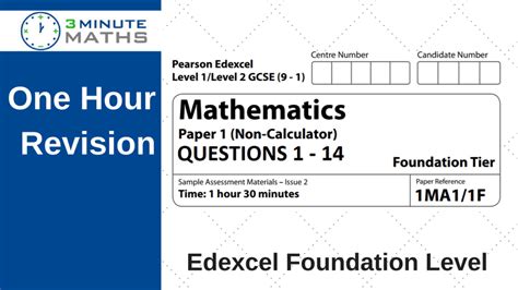 edexcel maths foundation paper   video solutions