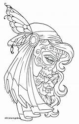 Coloring Tattoo Skull Pages Getcolorings Tattoos sketch template