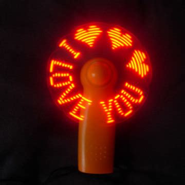 electronic led flashing mini fan  words  pattern showing ns  china electronic