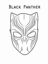 Panther Coloring Pages Mask Kids sketch template