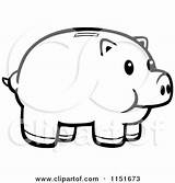 Piggy Bank Clipart Cartoon Coloring Vector Cory Thoman Outlined 2021 Clipartmag sketch template
