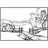 Coloring Pages Country Scenes Sunset Pathway Lake Designlooter Getcolorings Path 300px 12kb Color sketch template