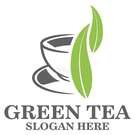 green tea logo stock vector illustration  drink marigold