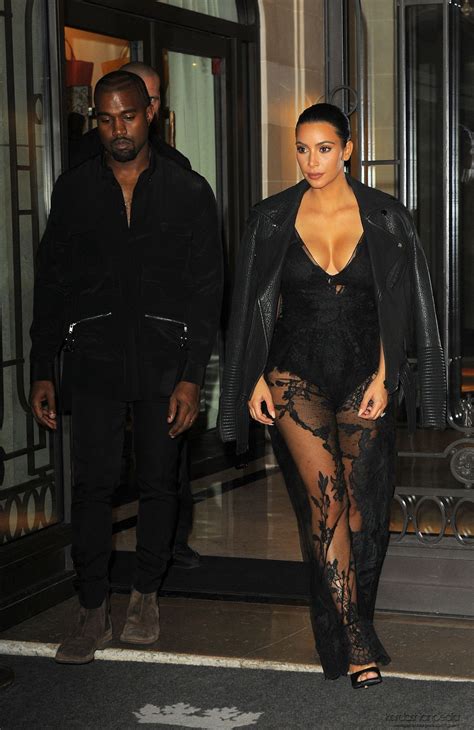 kim kardashian in lingerie outfit going to the givenchy fashion show