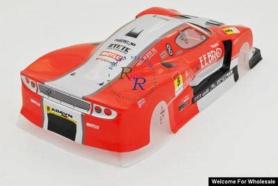lotus analog painted rc car body  rear spoiler red rcms review