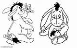 Eeyore Coloring Baby Pages Printable Adults Kids sketch template