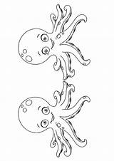 Coloring Tintenfisch Polvo Oktopus Octopuses Octopus Ausmalbild Kostenlos Colorironline Malvorlagen sketch template