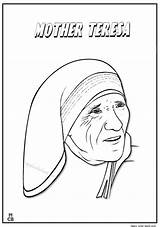 Coloring Pages Teresa Mother People Kids Drawing Famous Saint Color Printable Theresa Calcutta Print Women Saints Catholic Getdrawings Magiccolorbook Getcolorings sketch template