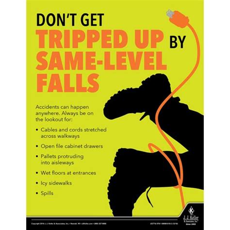 Don T Get Tripped Up By Same Level Falls Workplace Safety Advisor Poster