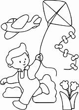Cerf Volant Cometa Kite Calme Objects Objets Coloriages sketch template