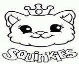 Coloring Pages Squinkies Cat Cute Ball Printable Info sketch template