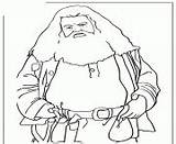 Coloring Pages Potter Harry Hagrid Giant Rubeus Movie Printable Half Color Info sketch template