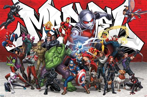 marvel comics animated group poster walmartcom walmartcom