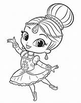 Shimmer Shine Coloring Pages Ballet Ballerina Para Leah Do Druku Doing Kolorowanka Colorir Sheets Printable Colorear Desenhos Pintar Color Imprimir sketch template