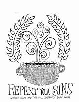 Repent Repentance sketch template
