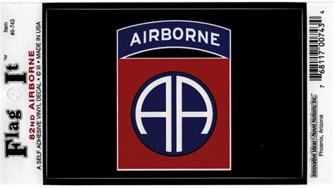 airborne division logo car decal sticker pack   black