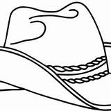 Cowboy Hat Coloring Pages Worker Ranch Realistic sketch template