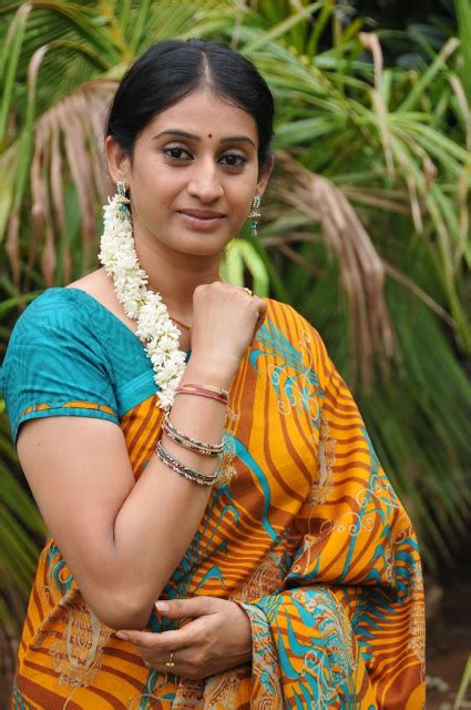 Telugu Tv Serial Actress Meena In Yellow Saree Picture