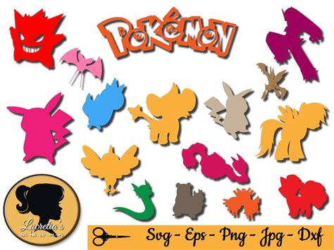pokemon silhouette pokemon logo svg pokemon design svg etsy
