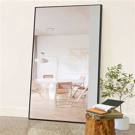 neutype    black floor mirror oversized full length mirror large wall mounted mirror