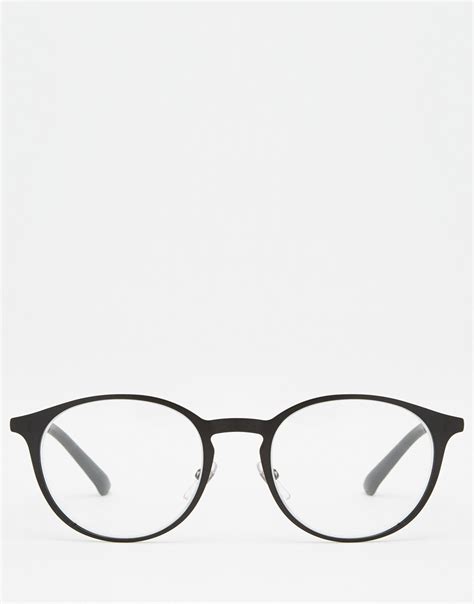 lyst gucci round glasses in black for men