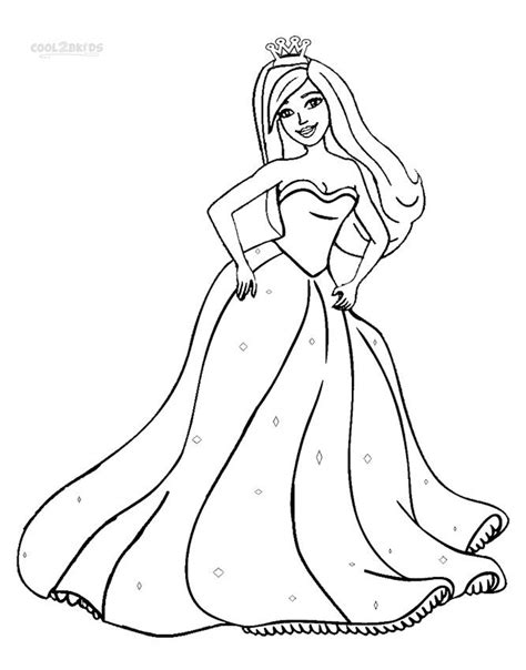 princess   gown coloring page