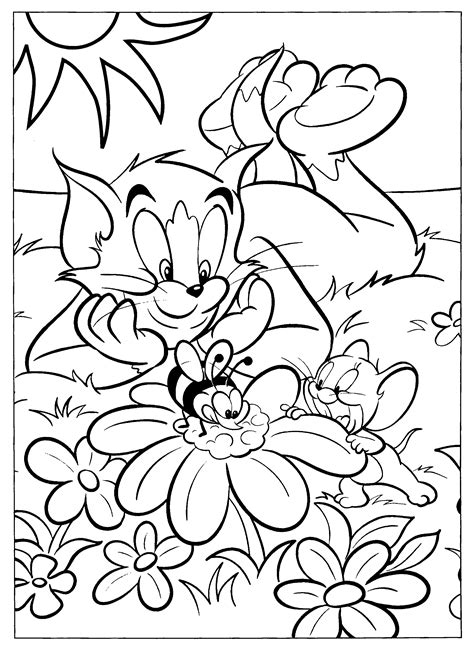 printable tom  jerry coloring pages  kids