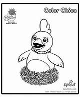 Sprout Chica Kids Designlooter Sunny sketch template