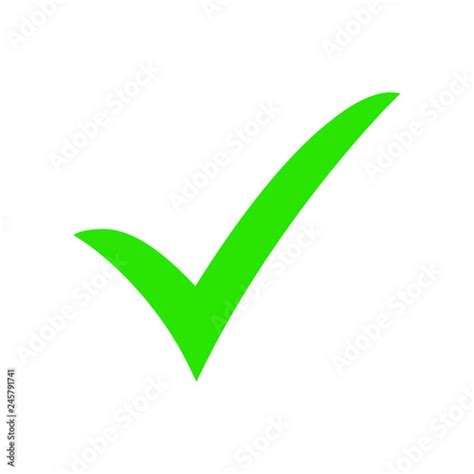 green check mark icon tick symbol  green color vector illustration stock image