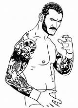 Wrestling Coloring Printable Pages Getcolorings Roh sketch template