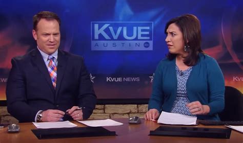 austins kvue news anchors interview  man   phone  car  swept    texas