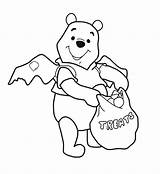 Halloween Disney Coloring Pages Cute Printable Sheets Pooh Honey Bear sketch template