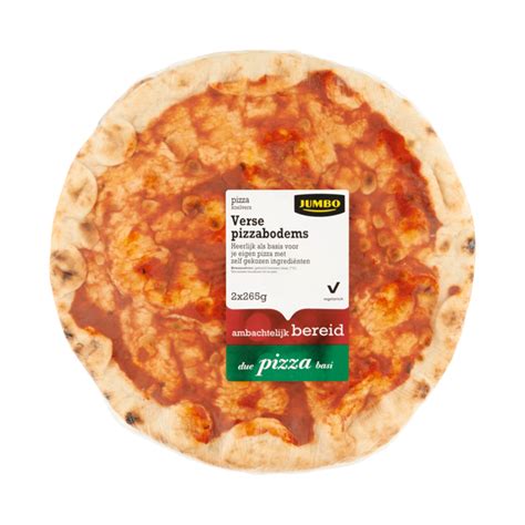 jumbo verse pizzabodems    vlees pizza