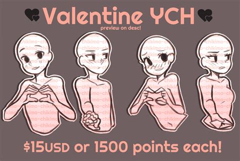 valentine ych  kimo chi drawing bases art reference poses drawing poses