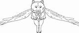 Wolf Winged sketch template
