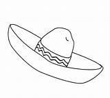 Sombrero Coloring Hat Pages Chili Pepper Mexican Template Sketch Printable Color Getcolorings Paintingvalley Kids Unique sketch template