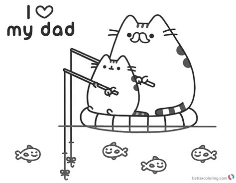 pusheen cat coloring pages black  white coloring pages