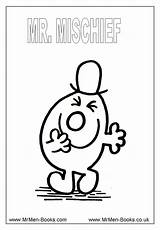 Coloring Pages Mr Men Colouring Sheets Show Mischief Kids Books Bump Popular Mischeif sketch template