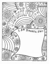 Thankful Coloring Am Pages Printable Etsy Adult Details Thanksgiving sketch template
