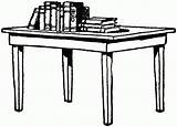 Clipart Table Clip Cliparts Library Books sketch template