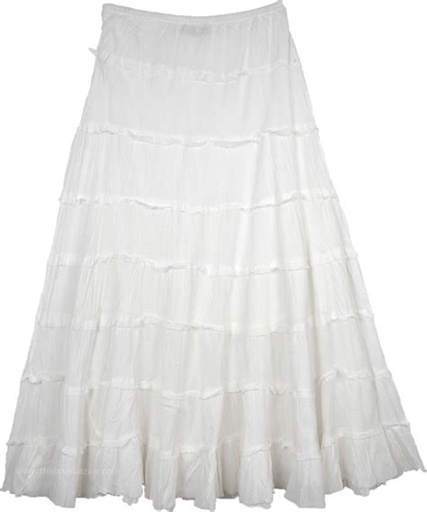 made in india white cotton summer long skirt clothing sale on bags
