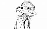 Coloring Dobby Potter Basics sketch template