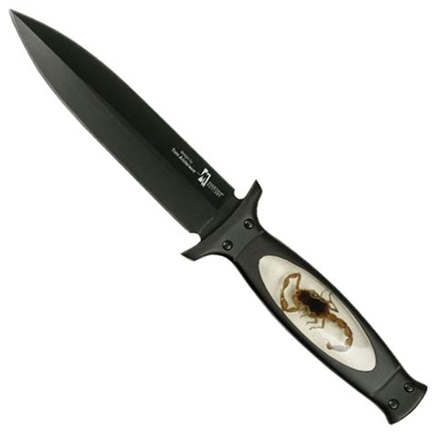 Ta 36 Fantasy Real Scorpion Inlay Handle Fixed Blade Knife