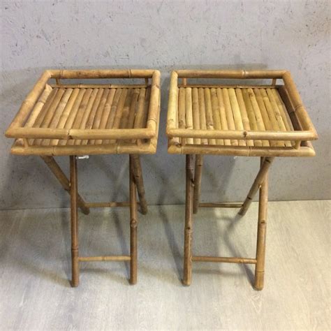 bijzet tafels opklapbaar bamboe catawiki