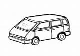 Coloring Minivan Pages Van Cars Prostředky sketch template