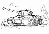 Army Coloring Pages Tank Kids Printable Kleurplaat sketch template