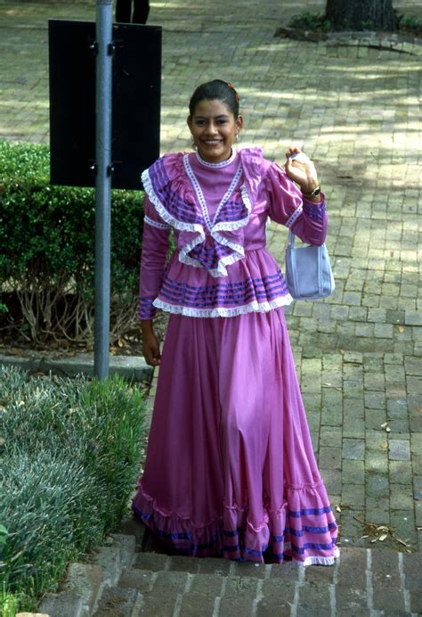 unidentified woman  traditional mexican dress  portal  texas