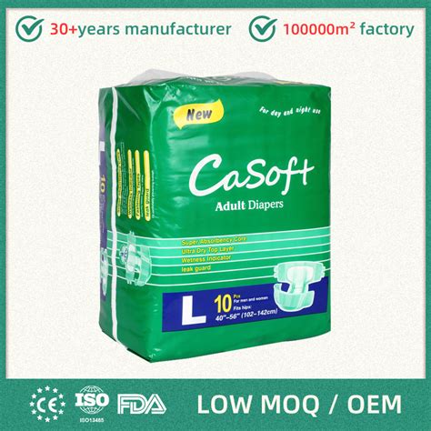L Sizes Adult Diaper With Import Pulp Adl High Absorb Manufacture Price