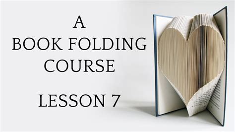 book folding tutorial lesson  youtube